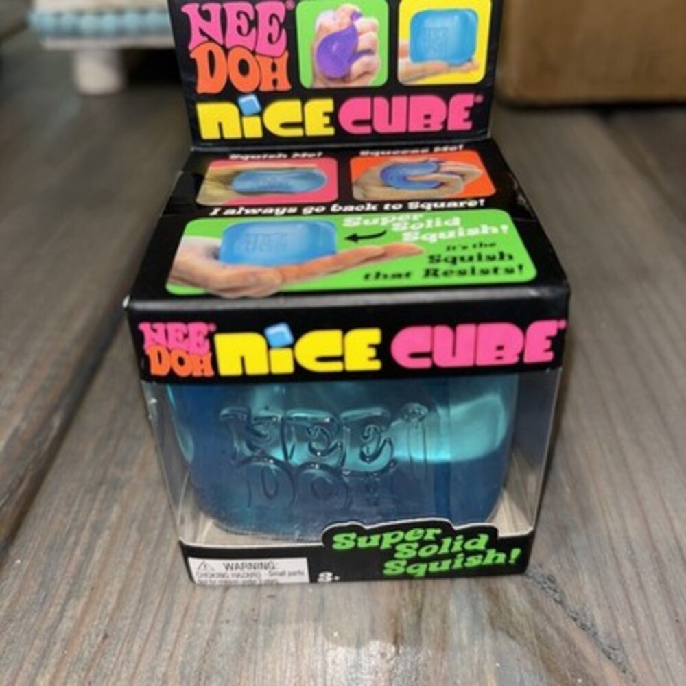Authentic Nee Doh Nice Cube - Super Solid Squish! (Blue)